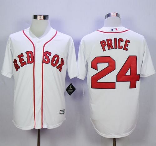 Red Sox #24 David Price White New Cool Base Stitched Jersey