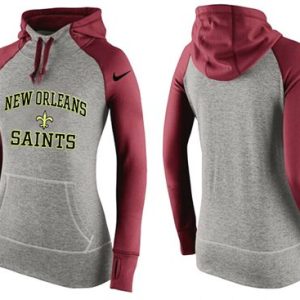 Nike New Orleans Saints Performance Hoodie Grey Red