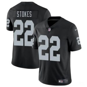 Las Vegas Raiders #22 Eric Stokes Black 2025 Vapor Stitched Jersey