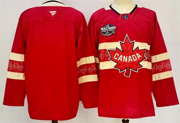 Canada Blank Red 2025 4 Nations Face-Off Premium Stitched Jersey