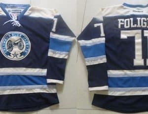 Blue Jackets #1 Nick Foligno Navy Blue Alternate Stitched Jersey