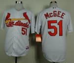 Cardinals #51 Willie McGee White Cool Base Stitched Jersey