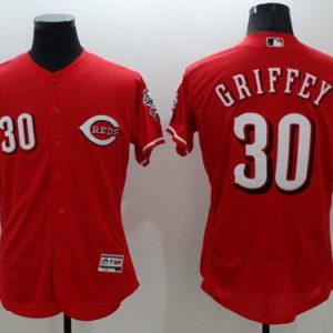 Reds #30 Ken Griffey Red Flexbase Authentic Collection Stitched Jersey