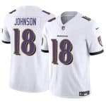 Baltimore Ravens #18 Diontae Johnson White 2023 F.U.S.E. Vapor Limited Jersey