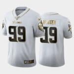 Minnesota Vikings #99 Danielle Hunter White 2019 100th Season Golden Edition Limited Stitched Jersey
