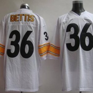 Mitchell Ness Steelers #36 Jerome Bettis White Stitched Throwback Jersey