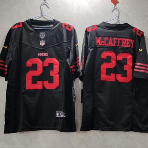 San Francisco 49ers #23 Christian McCaffrey Black 2023 F.U.S.E. Vapor Untouchable Limited Stitched Jersey