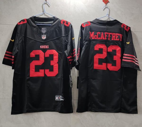 San Francisco 49ers #23 Christian McCaffrey Black 2023 F.U.S.E. Vapor Untouchable Limited Stitched Jersey