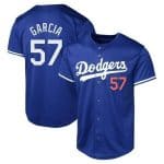 Los Angeles Dodgers #57 Luis Garcia Blue Cool Base Stitched Jersey