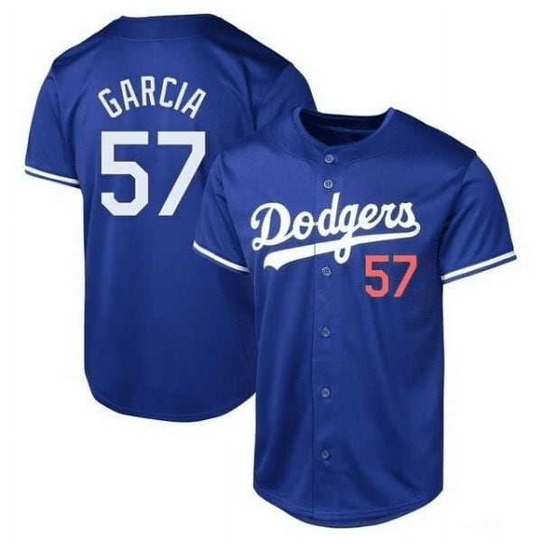 Los Angeles Dodgers #57 Luis Garcia Blue Cool Base Stitched Jersey