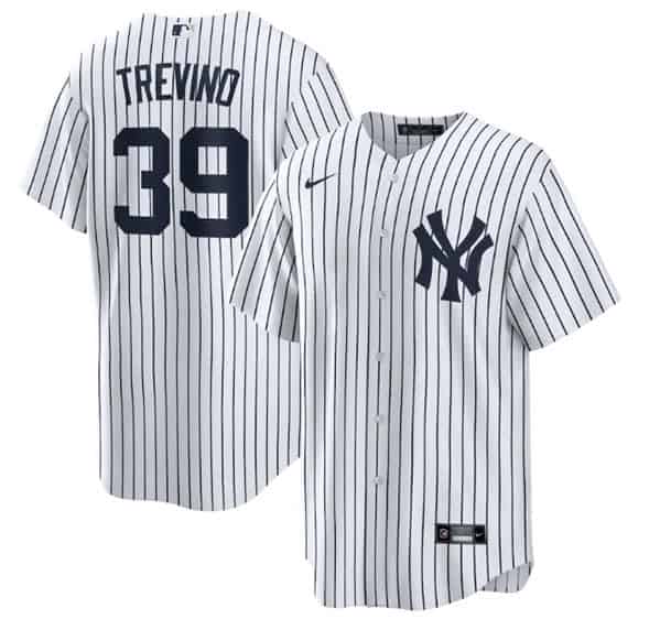 New York Yankees #39 Jose Trevino White Cool Base Stitched Jersey