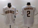San Diego Padres #2 Xander Bogaerts White With PS Patch Cool Base Stitched Jersey