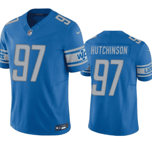 Detroit Lions #97 Aidan Hutchinson Blue 2023 F.U.S.E. Vapor Untouchable Limited Stitched Jersey