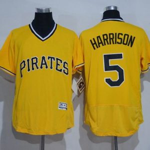Pirates #5 Josh Harrison Gold Flexbase Authentic Collection Cooperstown Stitched Jersey