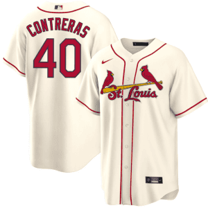 St. Louis Cardinals #40 Willson Contreras Cream Cool Base Stitched Jersey