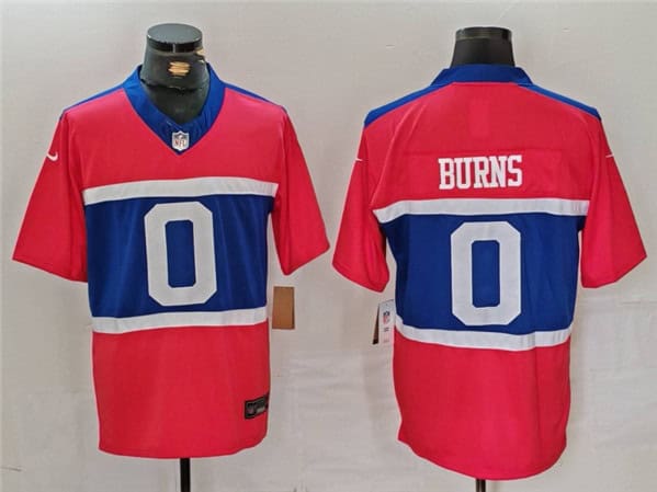 New York Giants #0 Brian Burns Century Red Alternate Vapor F.U.S.E. Limited Stitched Jersey