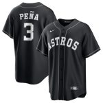 Houston Astros #3 Jeremy Pena Black Lights Out Limited Stitched Jersey