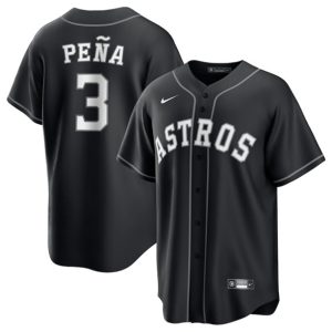 Houston Astros #3 Jeremy Pena Black Lights Out Limited Stitched Jersey