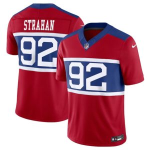 New York Giants #92 Michael Strahan Century Red Alternate Vapor F.U.S.E. Limited Stitched Jersey