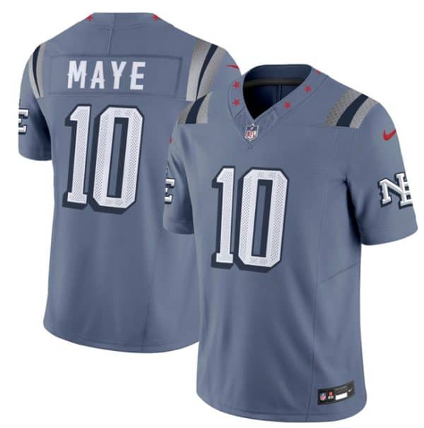 New England Patriots #10 Drake Maye 2025 F.U.S.E. ¡°Rivalries¡± Vapor Limited Football Stitched Jersey