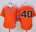 Giants #40 Madison Bumgarner Orange Old Style "Giants" Stitched Jersey