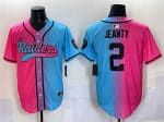 Las Vegas Raiders #2 Ashton Jeanty Pink Blue Limited Stitched Jersey
