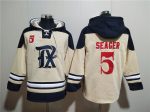 Texas Rangers #5 Corey Seager Cream Ageless Must-Have Lace-Up Pullover Hoodie