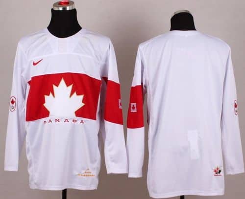 Olympic 2014 CA. Blank White Stitched Jersey