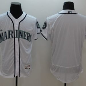 Mariners Blank White Flexbase Authentic Collection Stitched Jersey