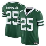 New York Jets #25 Israel Abanikanda Green 2023 F.U.S.E Throwback Limited Stitched Jersey