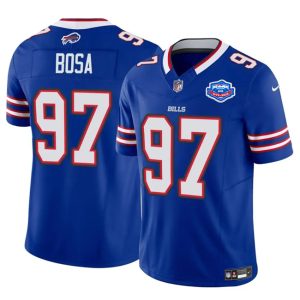 Buffalo Bills #97 Joey Bosa Blue 2025 F.U.S.E. With Farewell Patch Vapor Untouchable Limited Stitched Jersey