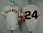 Giants #24 Willie Mays Cream Cool Base Stitched Jersey