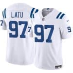 Indianapolis Colts #97 Laiatu Latu White 2024 Draft F.U.S.E. Vapor Limited Stitched Jersey
