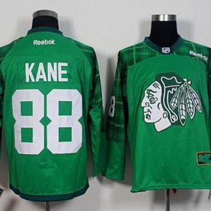 Blackhawks #88 Patrick Kane Green St. Patrick's Day New Stitched Jersey