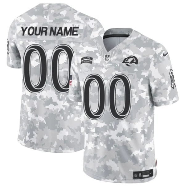 Los Angeles Rams Custom 2024 F.U.S.E. Arctic Camo Salute To Service Limited Stitched Jersey