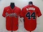 Atlanta Braves #44 Hank Aaron Red Stitched Jersey