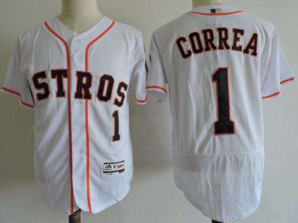 Houston Astros #1 Carlos Correa Gray Elite Stitched Jersey
