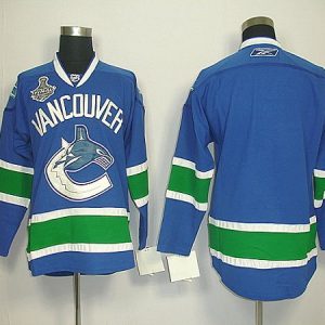 Canucks 2011 Stanley Cup Finals Blank Blue Stitched Jersey