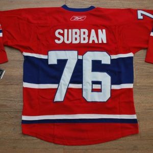 Canadiens #76 PK Subban Stitched Red New CA Jersey