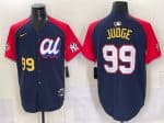American League #99 Aaron Judge Navy Red Alternate 2025 All-Star Edition Limited Stitched Jersey