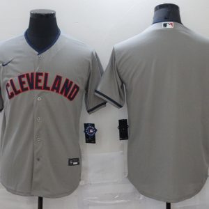 Cleveland Indians Grey Cool Base Stitched Jersey