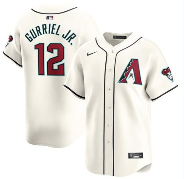 Arizona Diamondbacks #12 Lourdes Gurriel Jr. 2023 24 Cream Cool Base Stitched Jersey