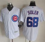 Cubs #68 Jorge Soler White Strip New Cool Base Stitched Jersey