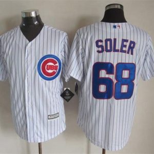 Cubs #68 Jorge Soler White Strip New Cool Base Stitched Jersey