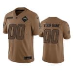 Los Angeles Chargers Custom 2023 Brown Salute To Service Limited Stitched Jersey