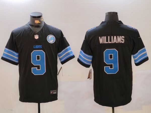 Detroit Lions #9 Jameson Williams Black 2024 F.U.S.E. 2nd Alternate With Patch Vapor Limited Stitched Jersey