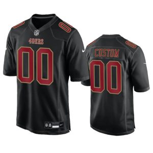 San Francisco 49ers Custom Black Fashion Limited Stitched Game Jersey