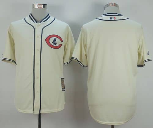 Cubs Blank Cream 1929 Turn Back The Clock Stitched Jersey