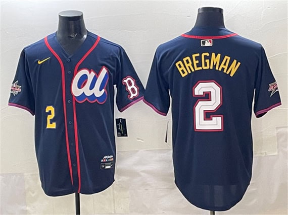 American League #2 Alex Bregman Navy 2025 All-Star Edition Limited Stitched Jersey