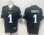 Philadelphia Eagles #1 Jalen Hurts Black 2024 New Vapor Untouchable Limited Football Stitched Jersey